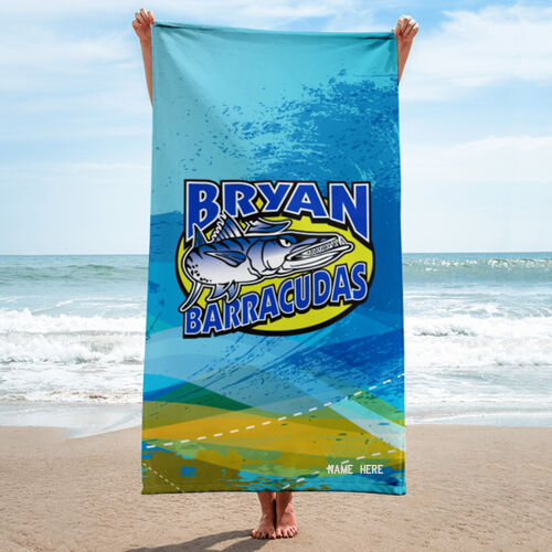 Barracudas Velour Beach Towel Thumbnail